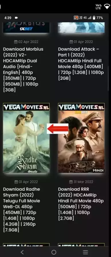 vega movie download site